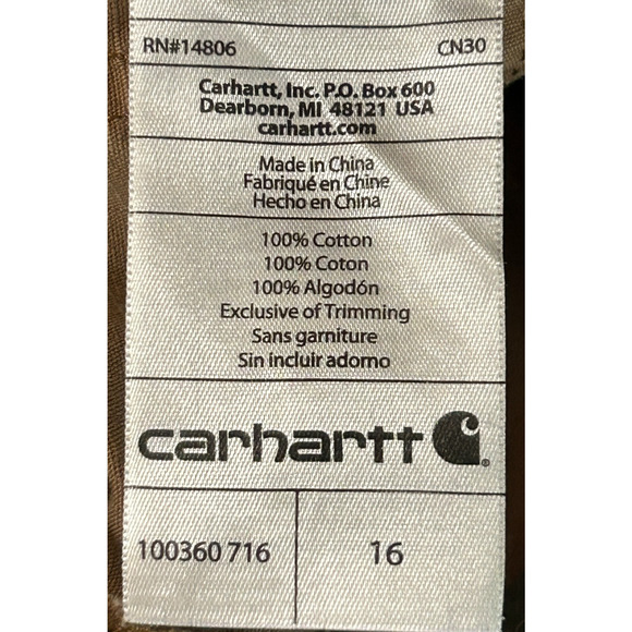 Carhartt Shorts Womens 16 Brown Ripstop Chino Relaxed Hiking Outdoor Actual 38X8 - Picture 6 of 8
